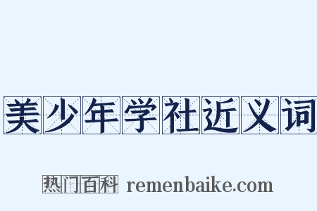 美少年学社近义词是什么意思的图片
